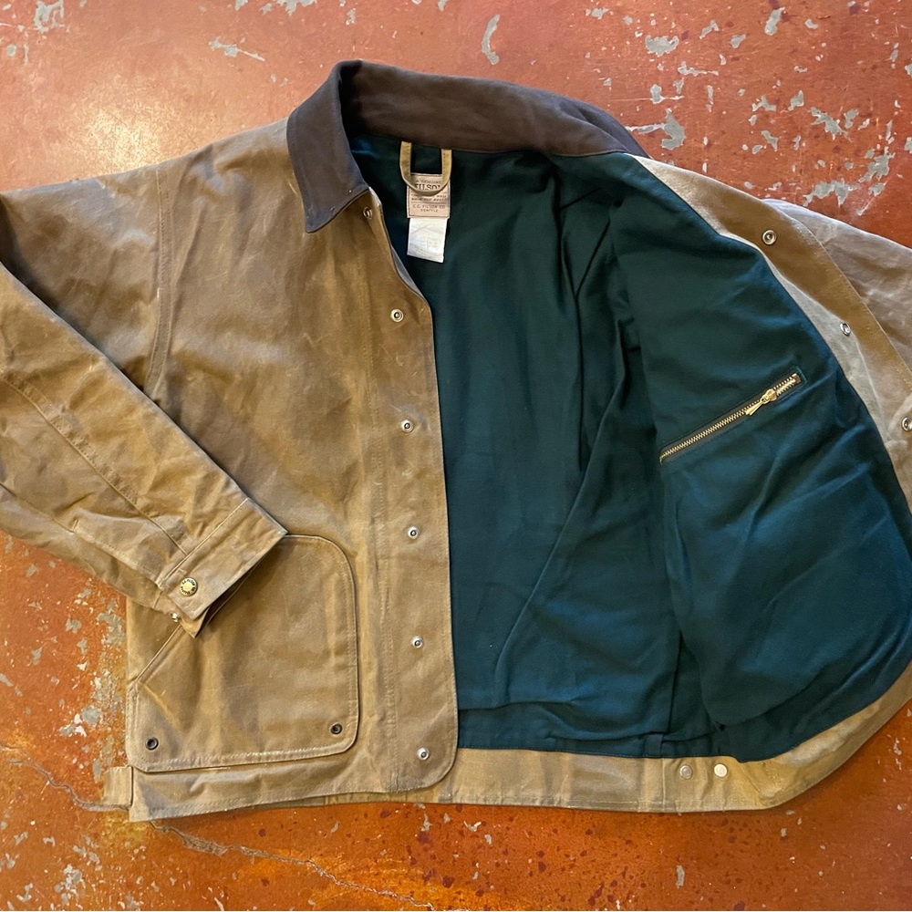 Vintage Filson Lined Tin Cloth Trucker Jacket Gem